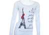 Romantic t-shirt - Paris - Je t'aime - Heather White