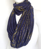 The BIBLE book scarf  PSALM 23  NAVY BLUE