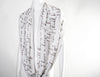 "Pride and Prejudice" book scarf. "The Library" Quote