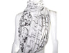 "Pride and Prejudice" book scarf. "The Library" Quote