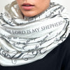 The BIBLE book scarf  PSALM 23 IVORY