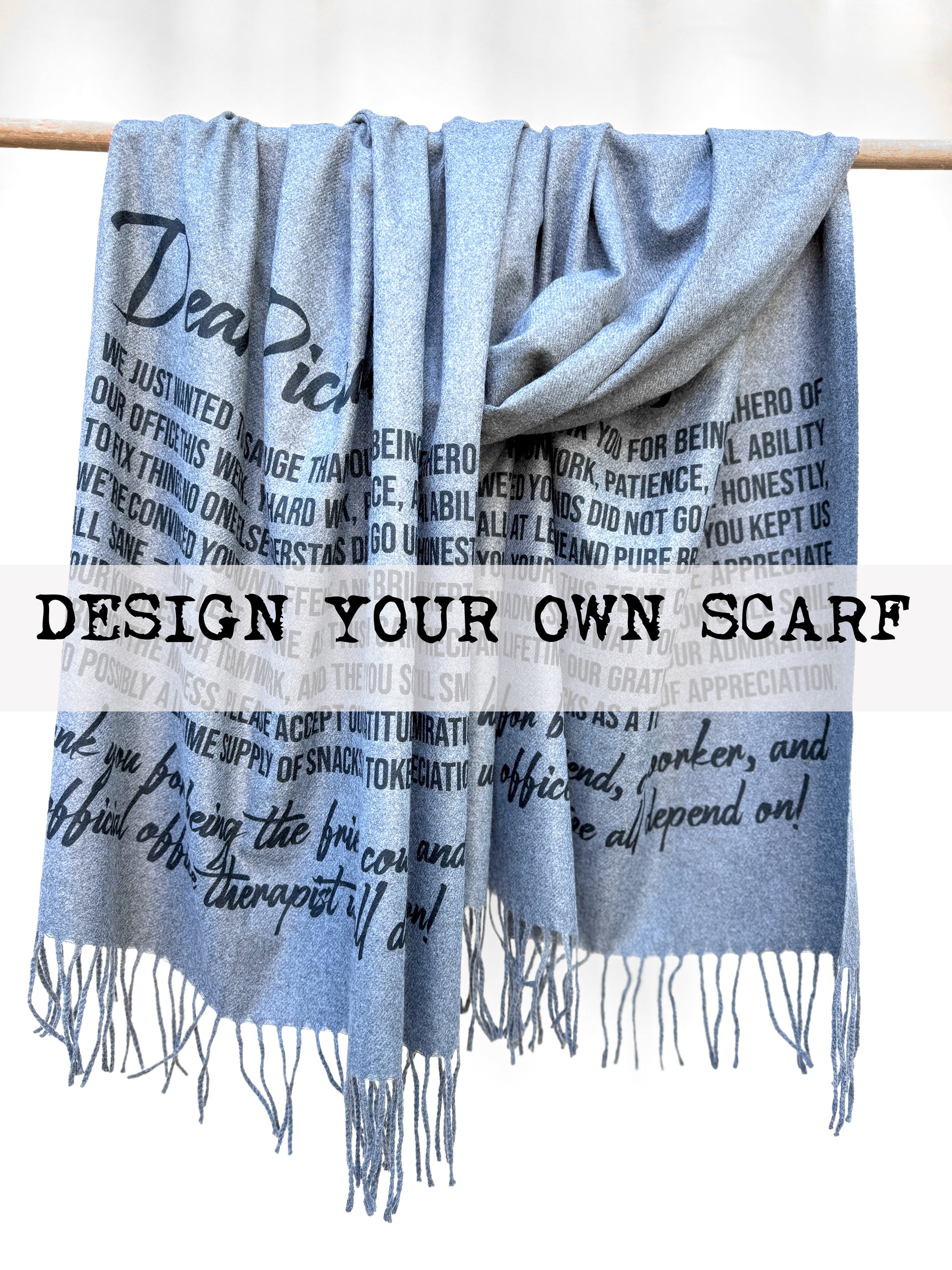 PERSONALIZED SCARF Create Your Own Design