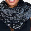 The Raven book scarf by Edgar Poe BLACK