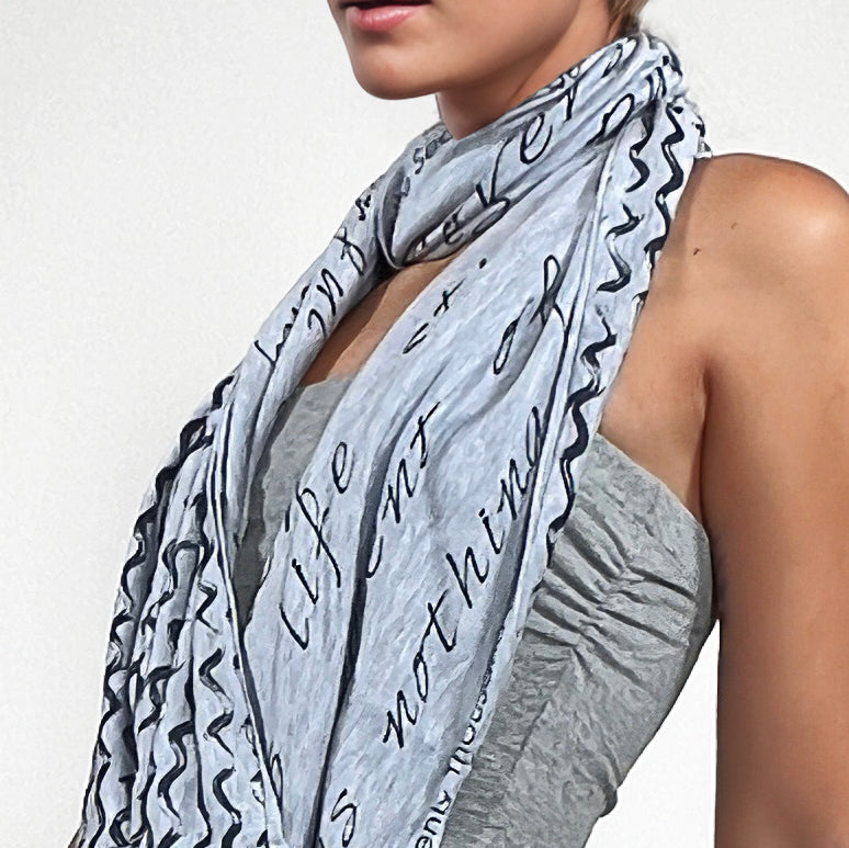 "Twenty Thousand Leagues Under the Sea" by Jules Verne Book Scarf, Nautical Gift