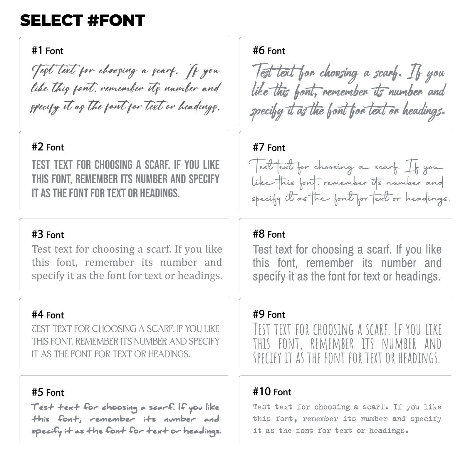 PERSONALIZED SCARF Create Your Own Design