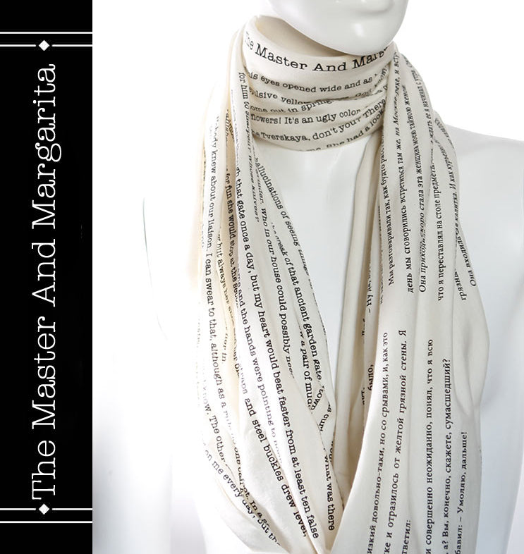 The Master and Margarita Book Scarf Straight