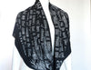 The Raven book scarf by Edgar Poe BLACK