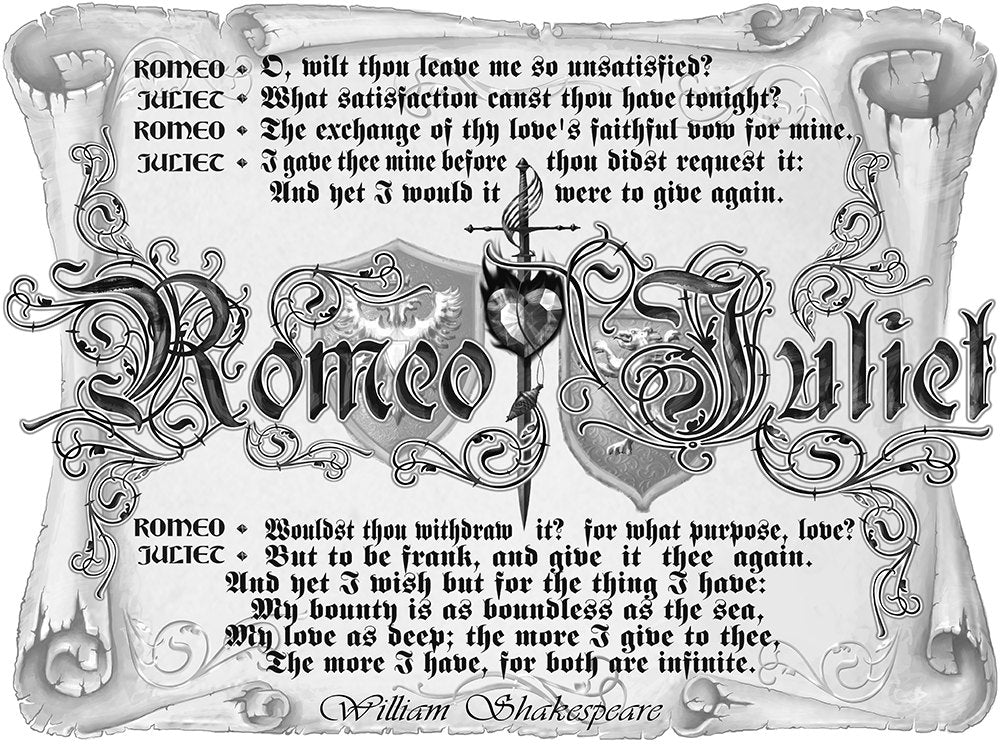 Romeo and Juliet Book Scarf by William Shakespeare