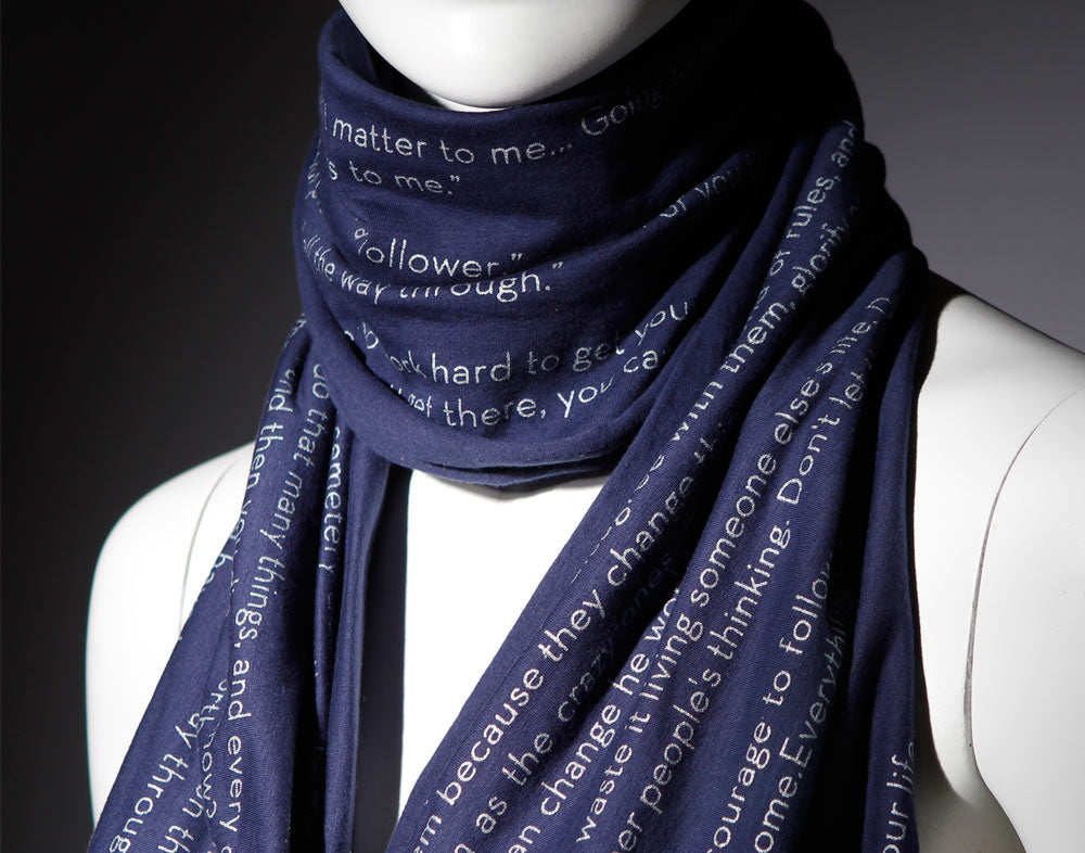 Steve Jobs Quotes - Inspiration Navy Blue Infinity Scarf