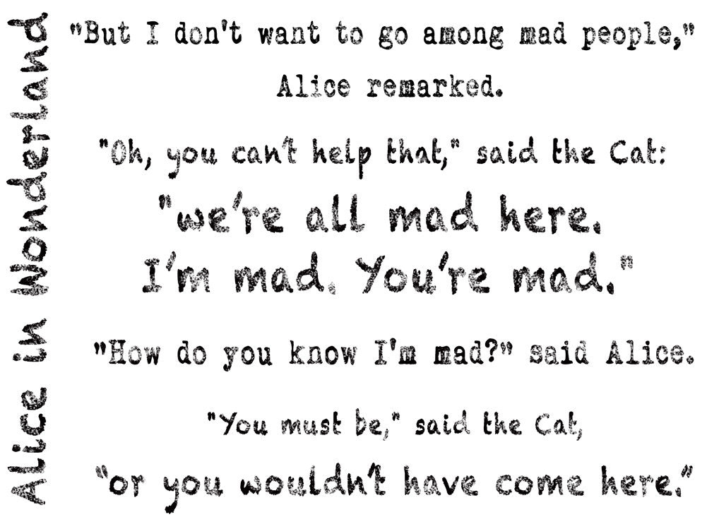 Alice in Wonderland Book Scarf by Lewis Carroll