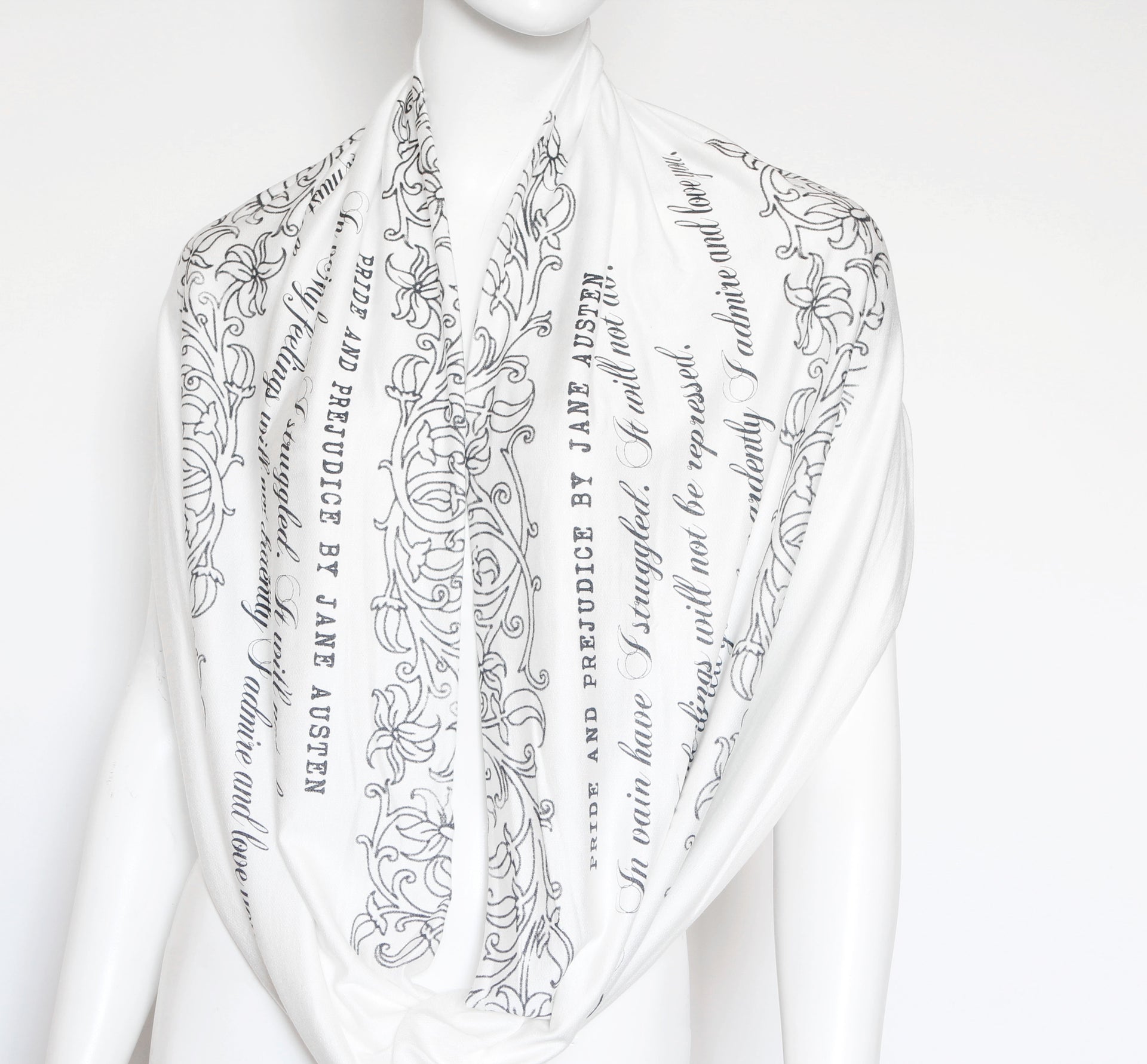 Pride and Prejudice book scarf by Jane Austen