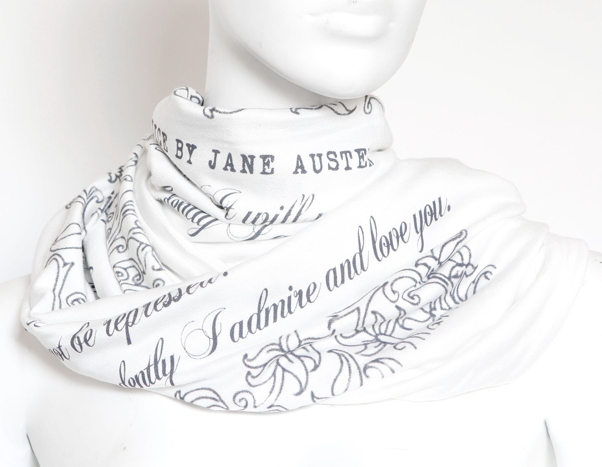 Pride and Prejudice book scarf by Jane Austen