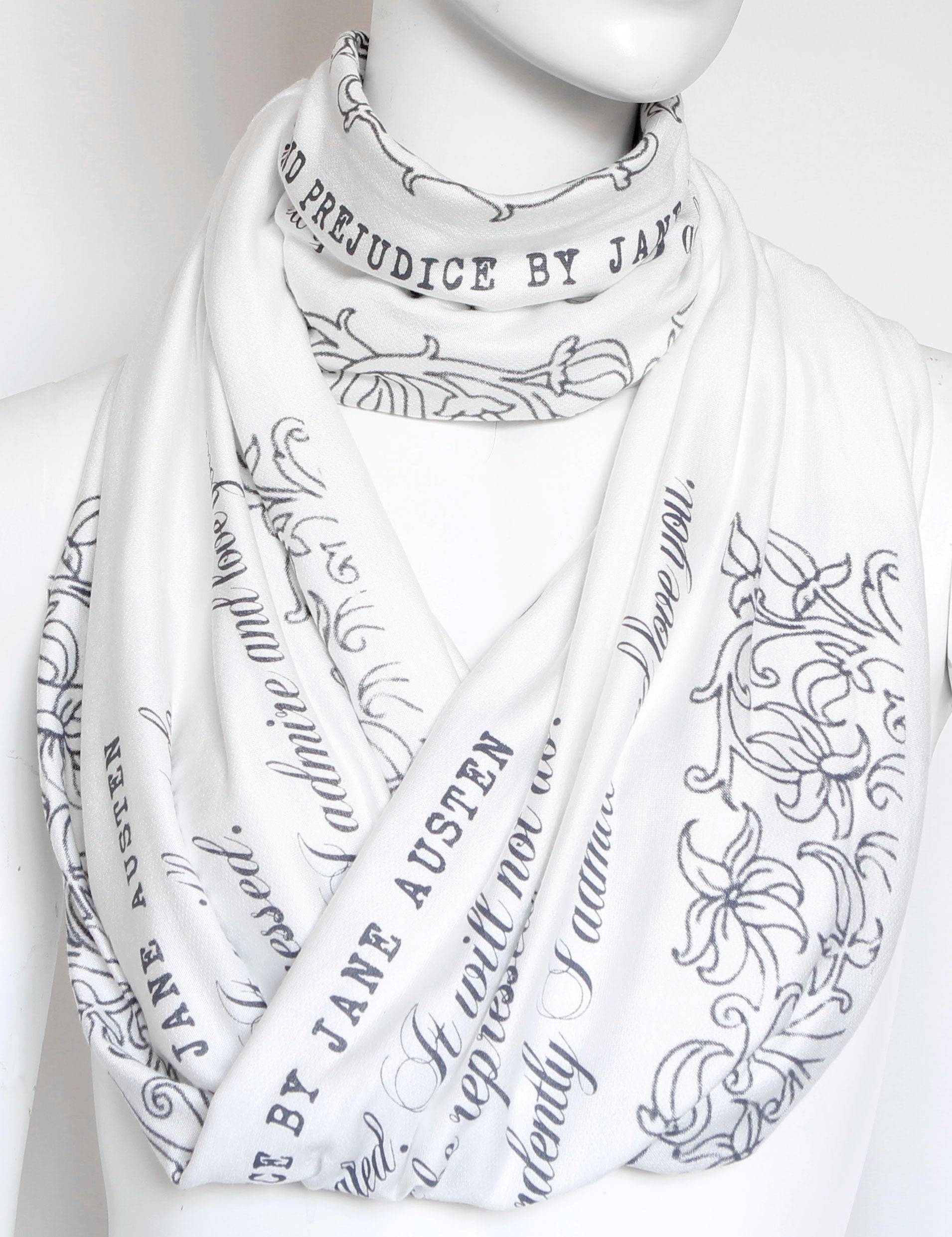Pride and Prejudice book scarf by Jane Austen