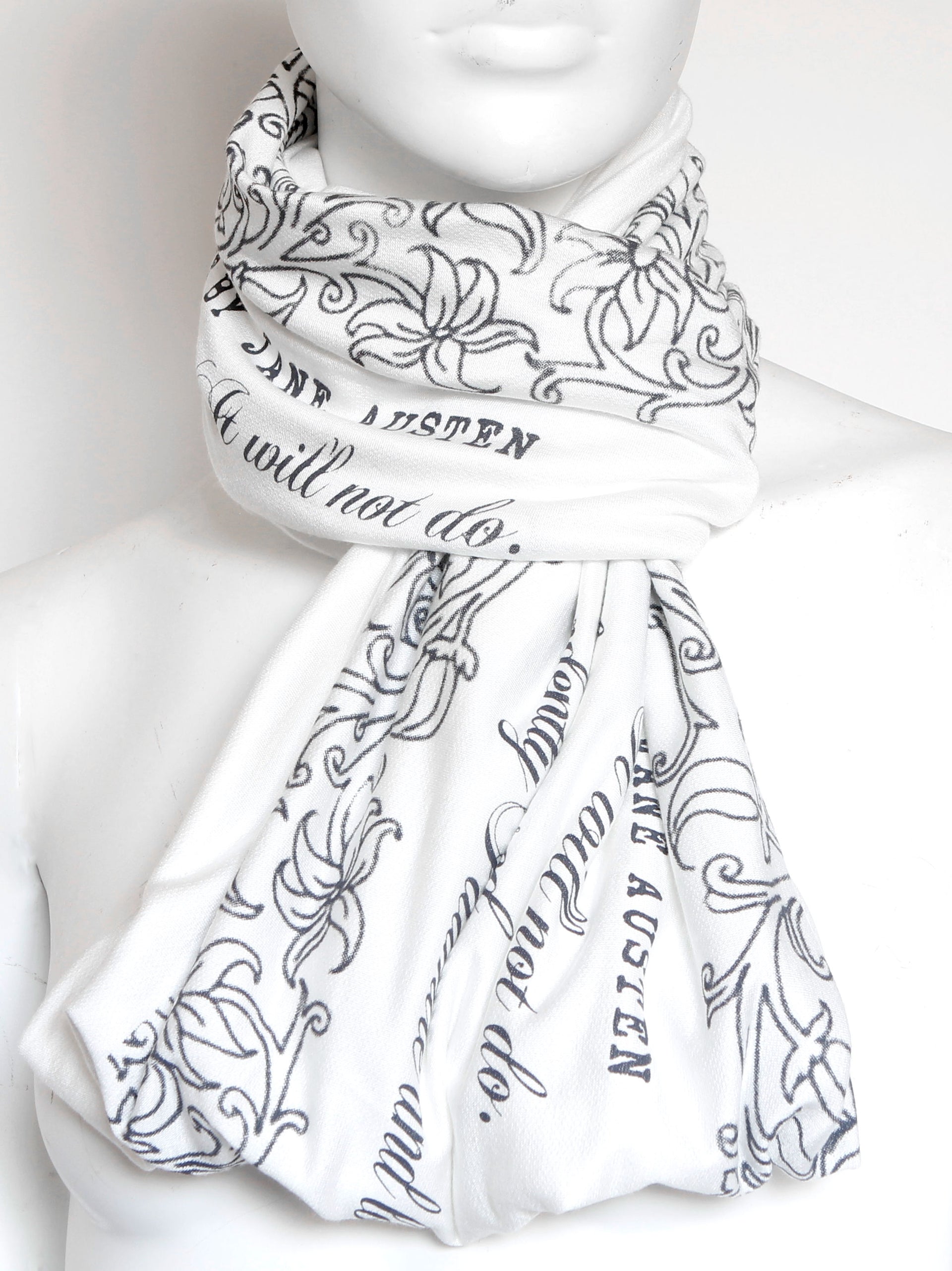 Pride and Prejudice book scarf by Jane Austen