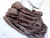 Alice in Wonderland Book Scarf by Lewis Carroll - Cappuccino Color