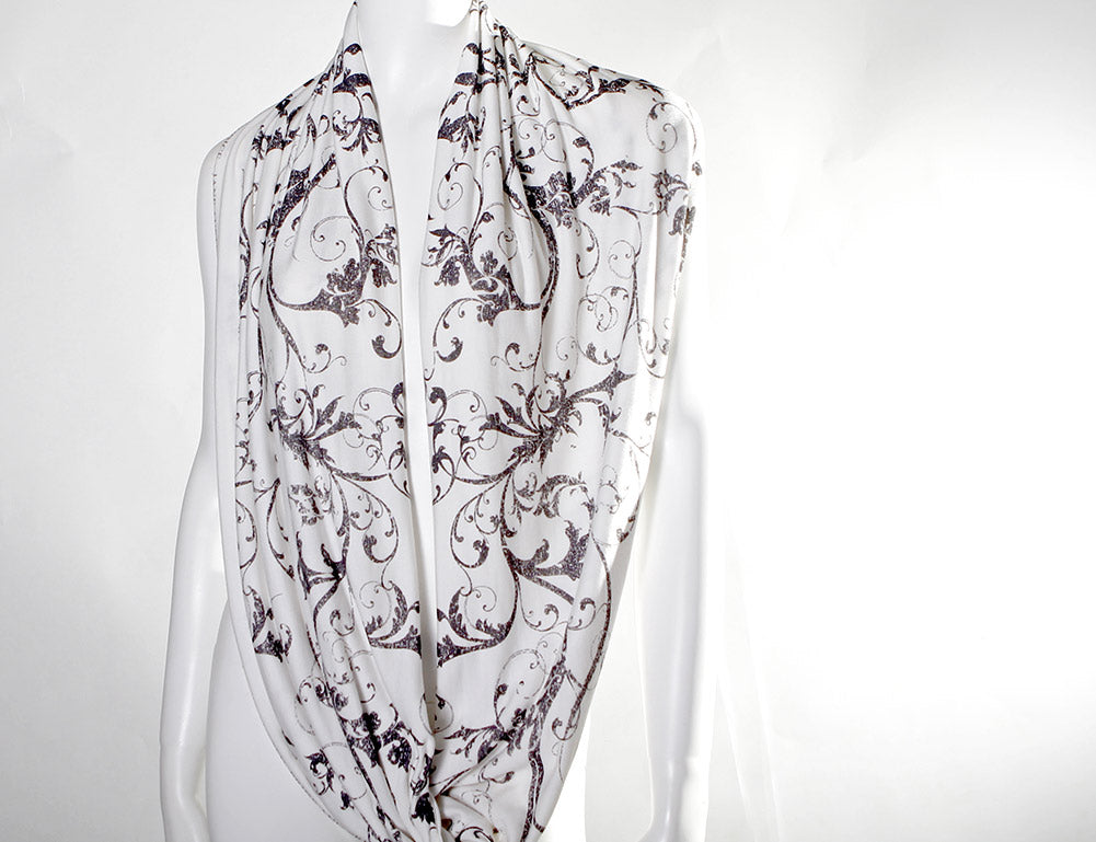 "Pride and Prejudice" book scarf. "The Library" Quote