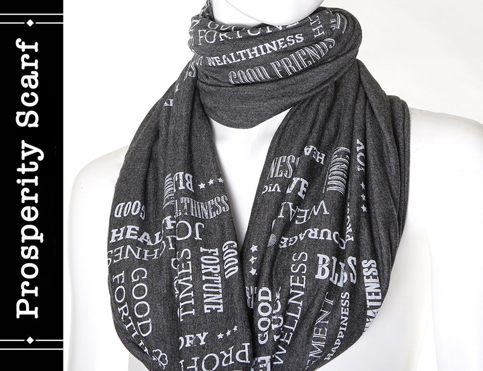 PROSPERITY SCARF Charcoal color